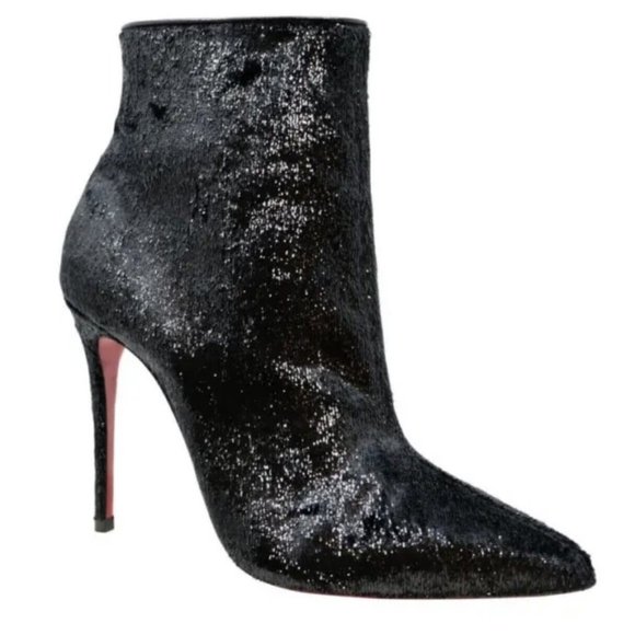 Christian Louboutin SO KATE BOOTY 100 Velours Papillon Ankle Boots Heels - Picture 2 of 16